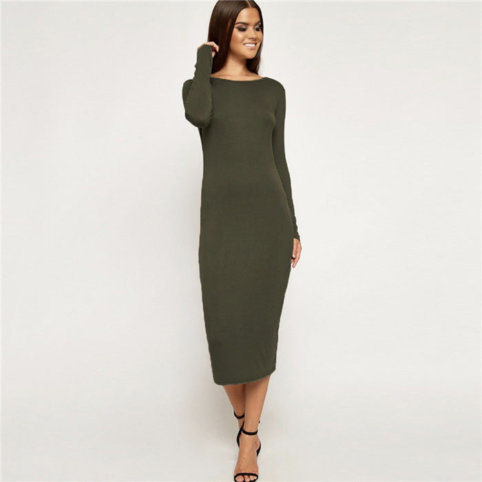 Fall new straight slim women's dress
