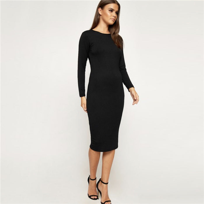 Fall new straight slim women's dress