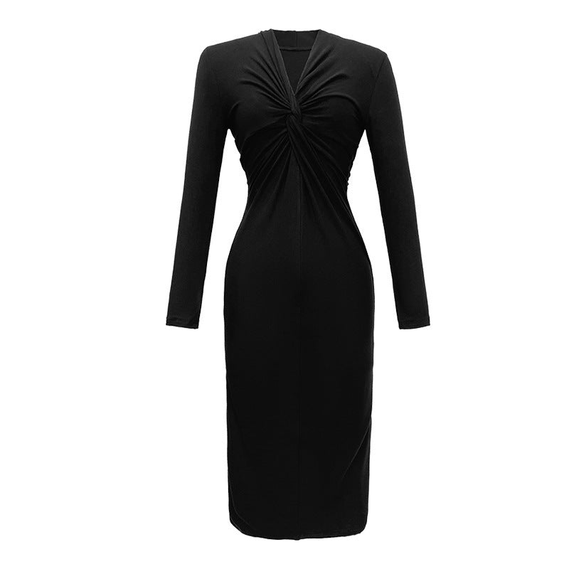 Fashion Collarbone Kink Dress For Women