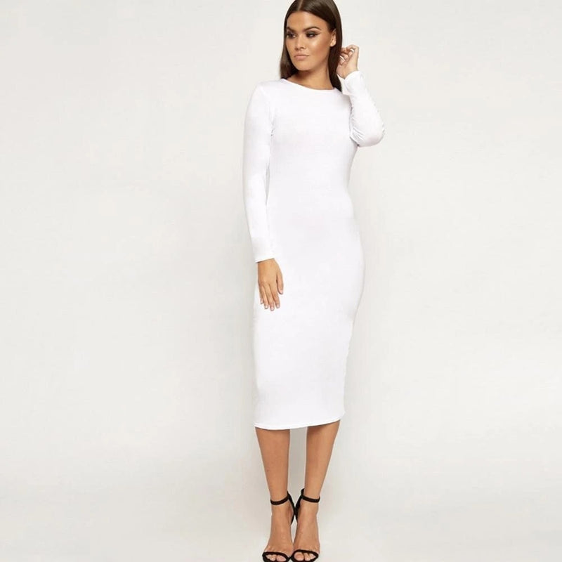 Fall new straight slim women's dress
