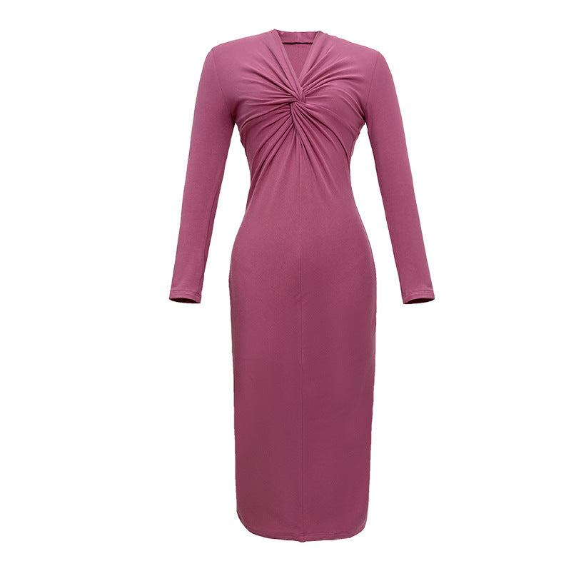Fashion Collarbone Kink Dress For Women